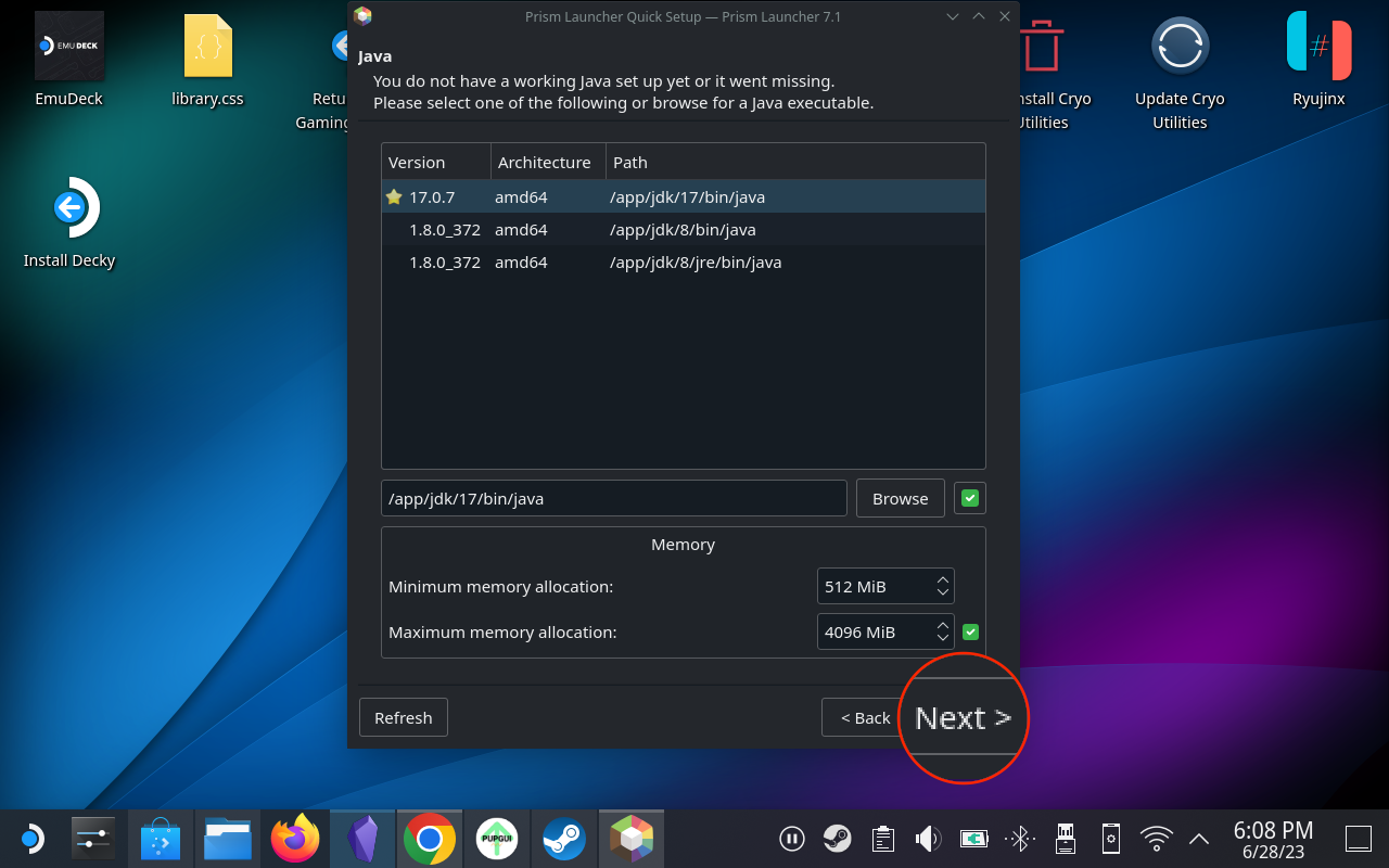 Steam デッキで Minecraft をプレイする方法 Steam デッキで Minecraft をプレイする方法