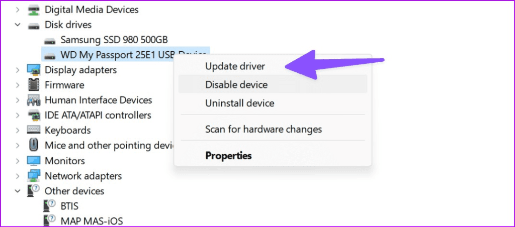 Windows의 디스크 관리에 외부 드라이브가 표시되지 않는 문제를 해결하는 8가지 방법