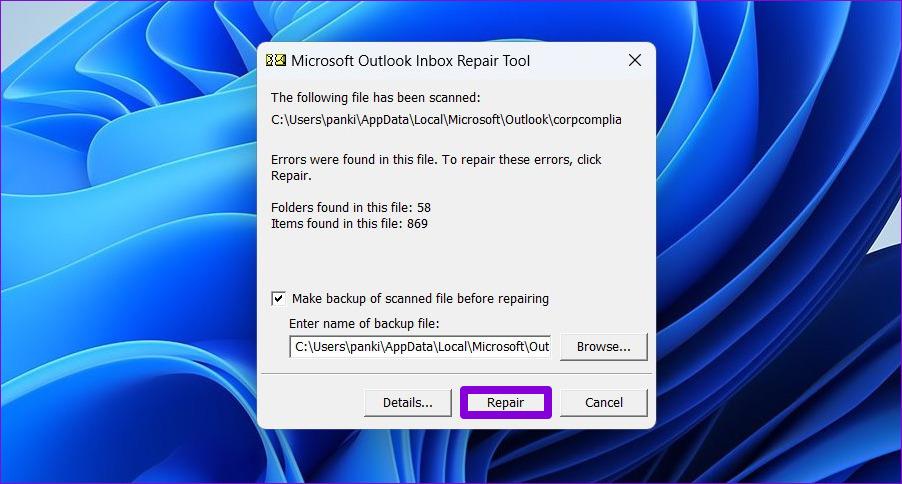 5 Möglichkeiten, den Fehler „Auf die Outlook-Datendatei kann nicht zugegriffen werden“ unter Windows zu beheben